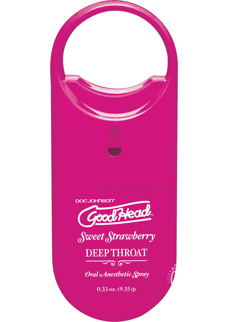 Goodhead Deep Throat To-Go Oral Anesthetic Spray Strawberry - .33oz