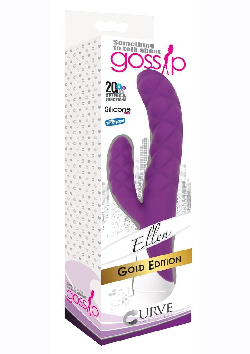 Gossip Ellen 20x Silicone Rabbit Vibrator - Purple