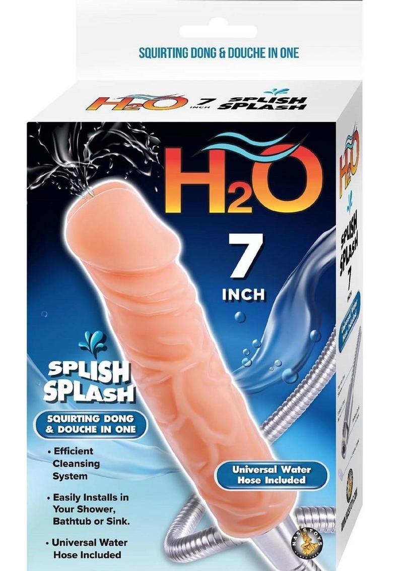 H2o Splish Splash Squirting Dong Douche - Vanilla - 7in