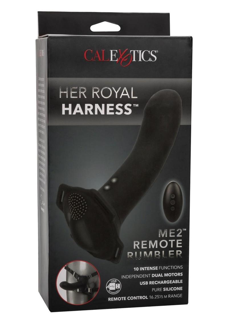 Her Royal Harness Me2 Remote Control Rechargeable Silicone Rumbler Probe - Black