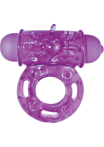 Hero Dynamic Scream Maker Vibrating Cock Ring - Purple