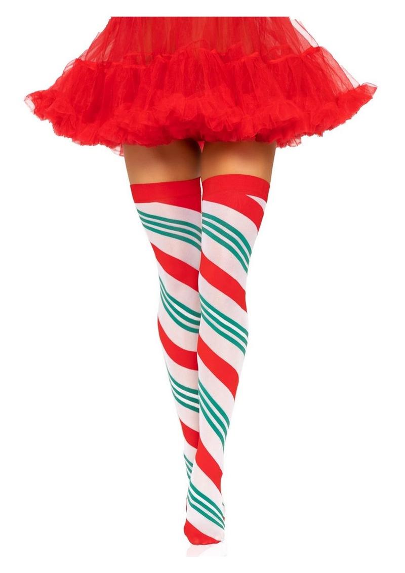 Holiday Ribbon Thigh High