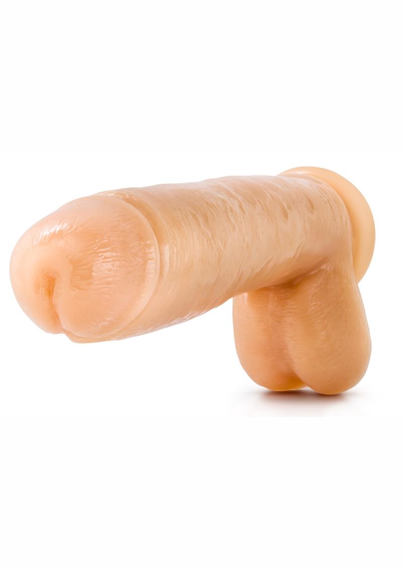 Hung Rider Butch Dildo with Balls - Vanilla - 10.5in