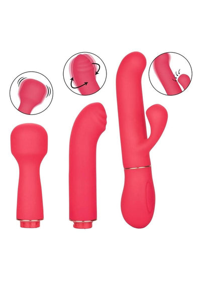 In Touch Passion Trio Rechargeable Silicone Vibrator with 3 Interchangeable Attachments