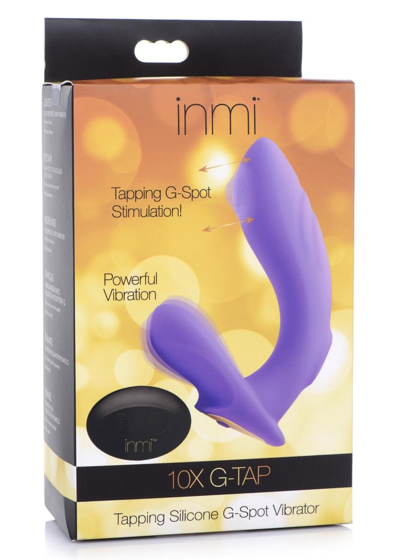 Inmi 10x G-Tap Tapping Rechargeable Silicone G-Spot Vibrator - Purple