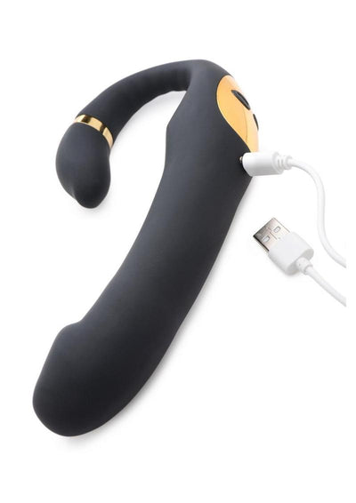 Inmi 10x Pleasure Pose Vibe with Clit Stimulator Silicone Rechargeable Vibrator