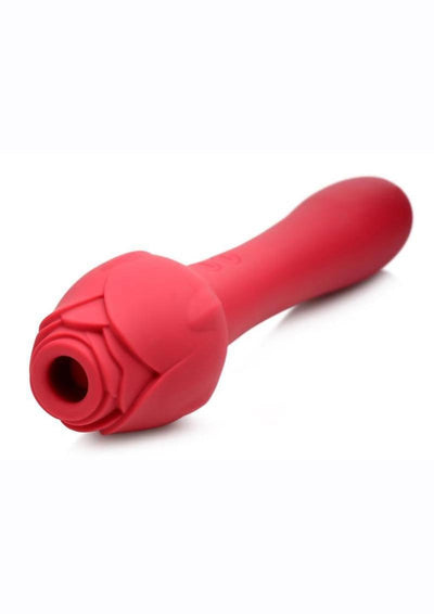 Inmi Bloomgasm Suction Rose Vibrator Rechargeable Clit Stimulator - Red