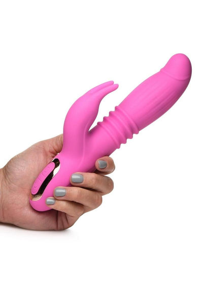 Inmi Lil' Swell 35x Thrusting and Swelling Rechargeable Silicone Rabbit Vibrator