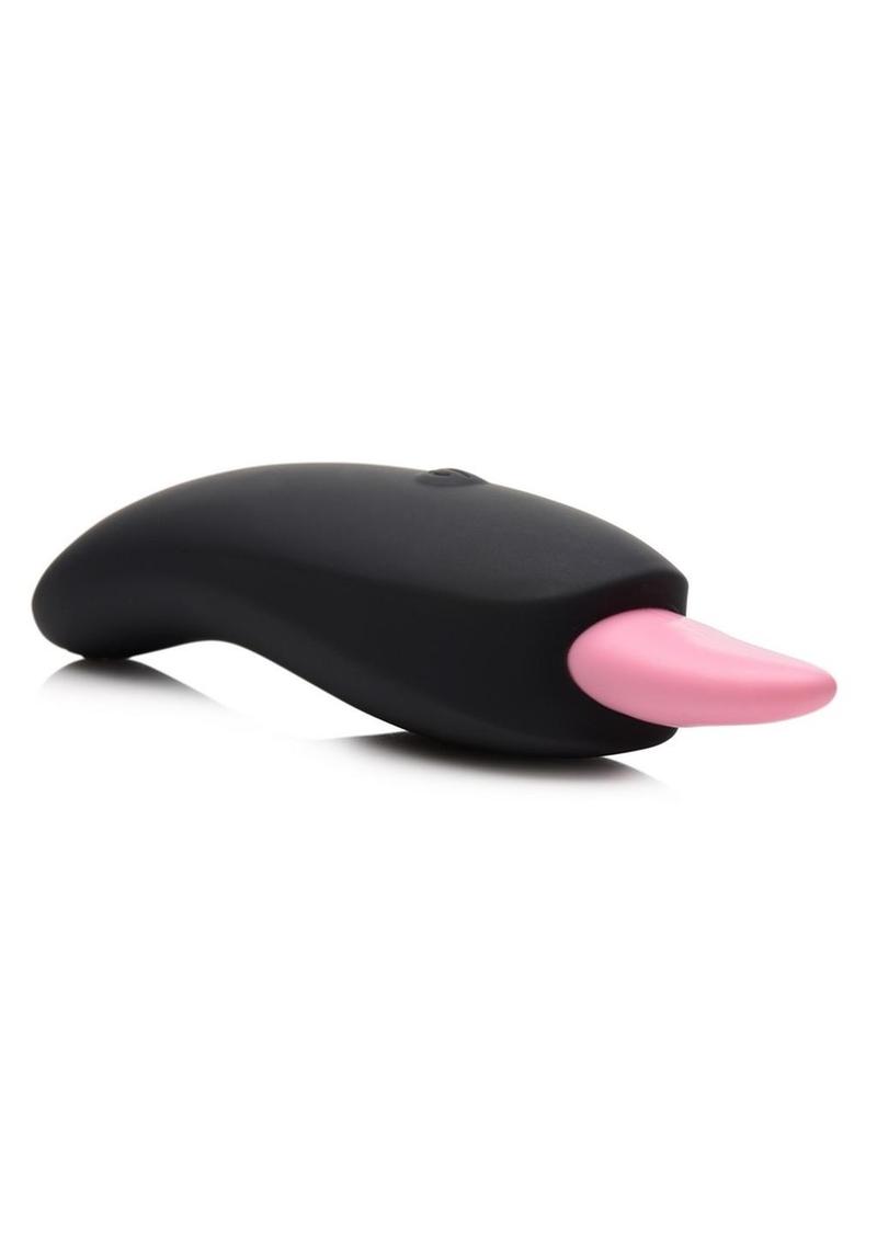 Inmi Luscious Licker 7x Rechargeable Silicone Licking Tongue Clitoral Stimulator - Black/Pink