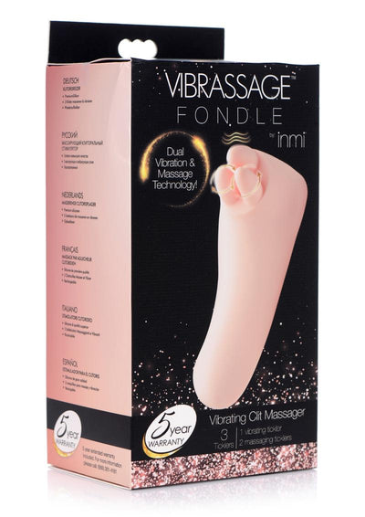 Inmi Vibrassage Fondle Silicone Vibrating Clit - Pink