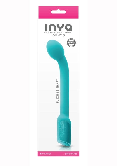 Inya Oh My G Silicone Rechargeable Wand - Blue/Teal