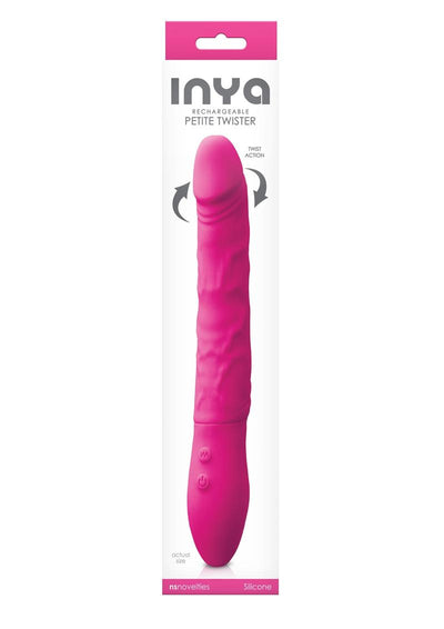 Inya Petite Twister Silicone Rechargeable Vibrator - Pink