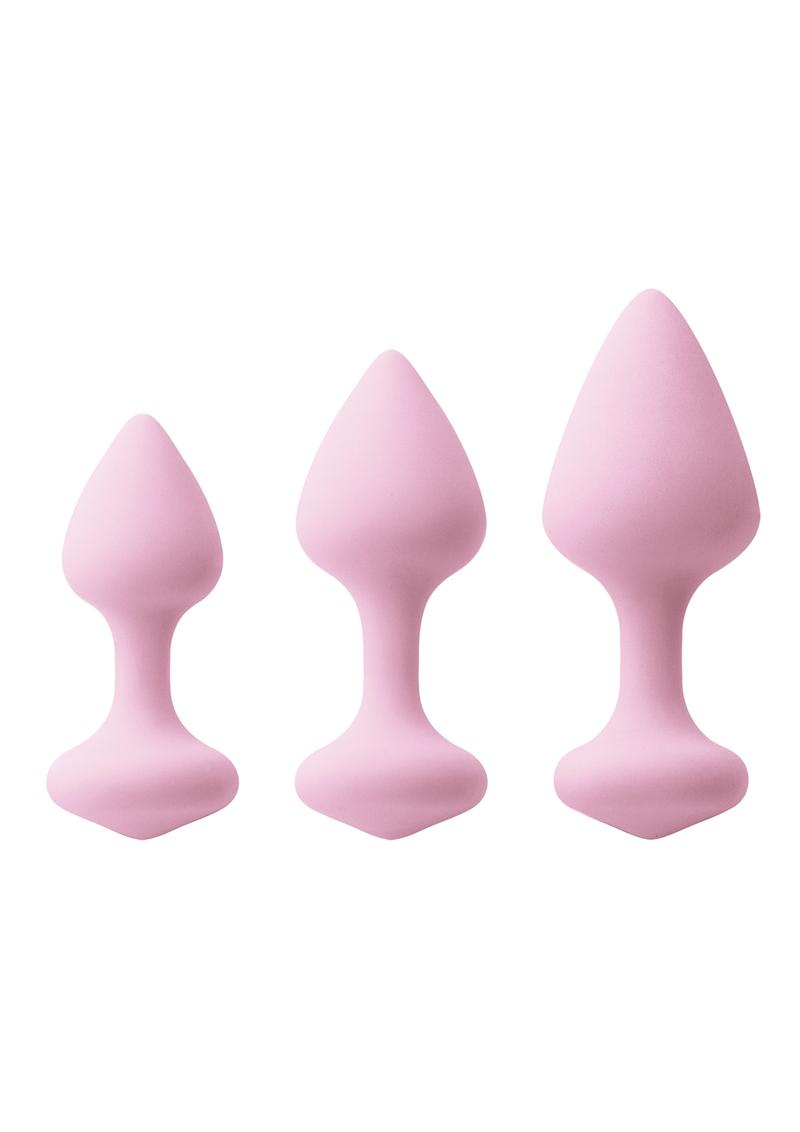 Inya Triple Kiss Trainer Kit Silicone Butt Plugs - Pink