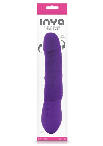 Inya Twister Silicone Rechargeable Vibrator - Purple