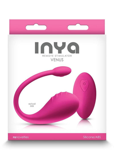 Inya Venus Rechargeable Silicone Vibrator with Remote Control - Pink