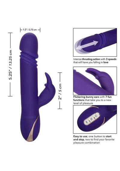 Jack Rabbit Signature Silicone Thrusting Rabbit Rechargeable Vibrator