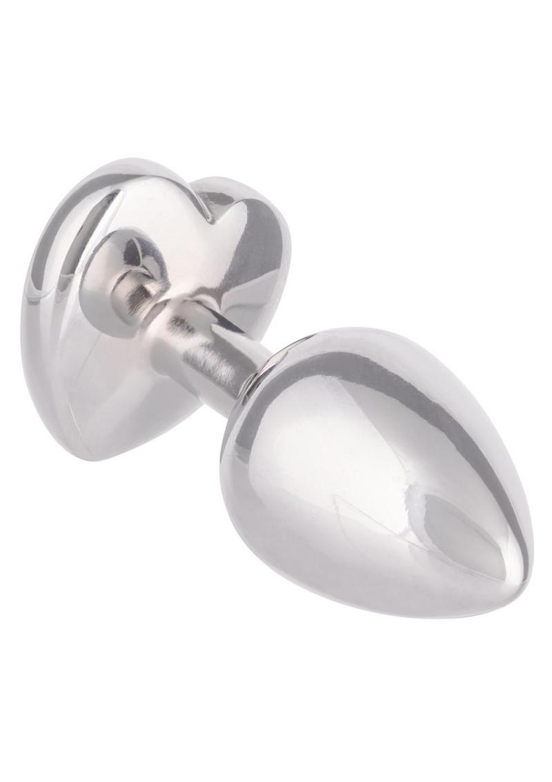 Jewel Ruby Heart Aluminum Anal Plug