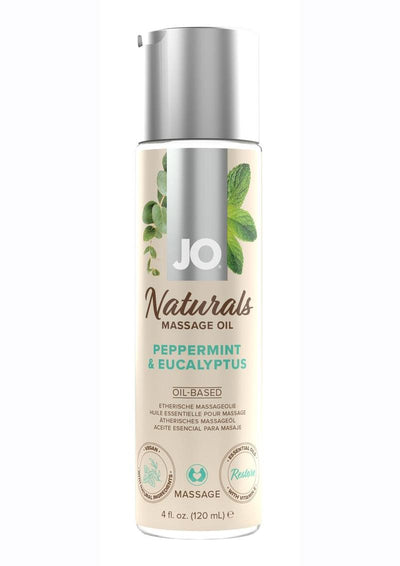 JO Naturals Peppermint and Eucalyptus Massage Oil - 4oz