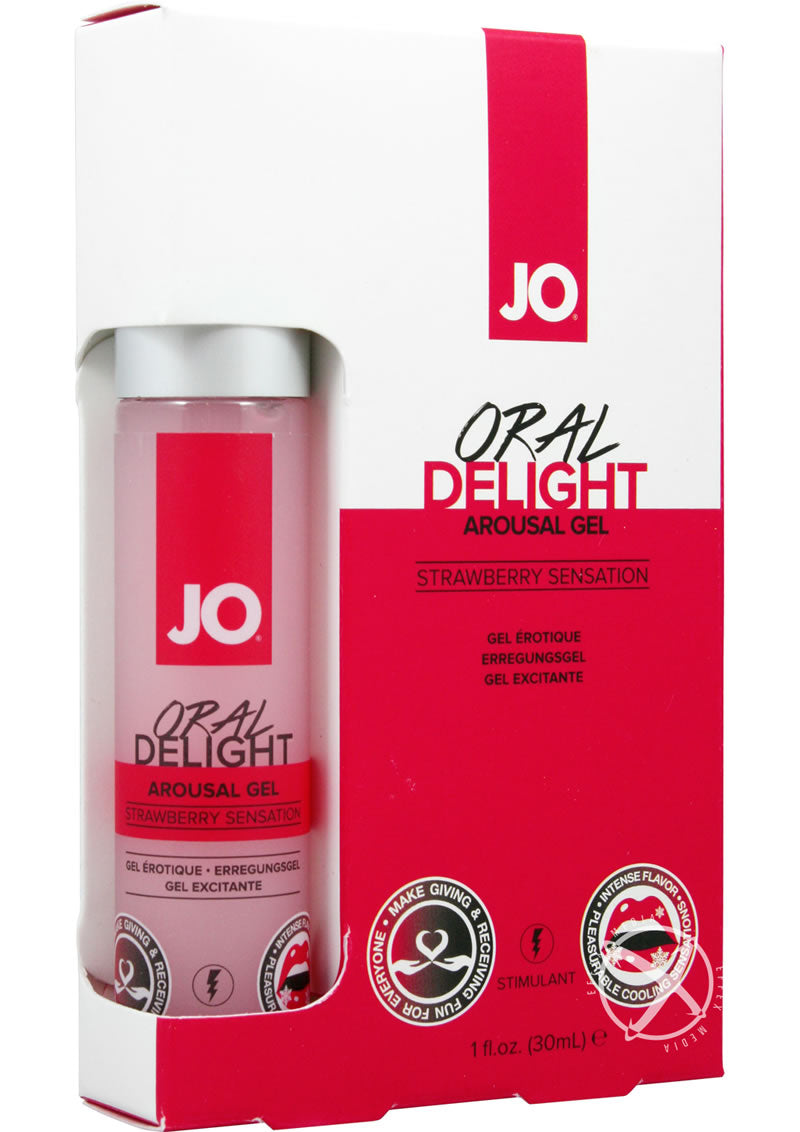 JO Oral Delight Flavored Arousal Gel Strawberry - 1oz