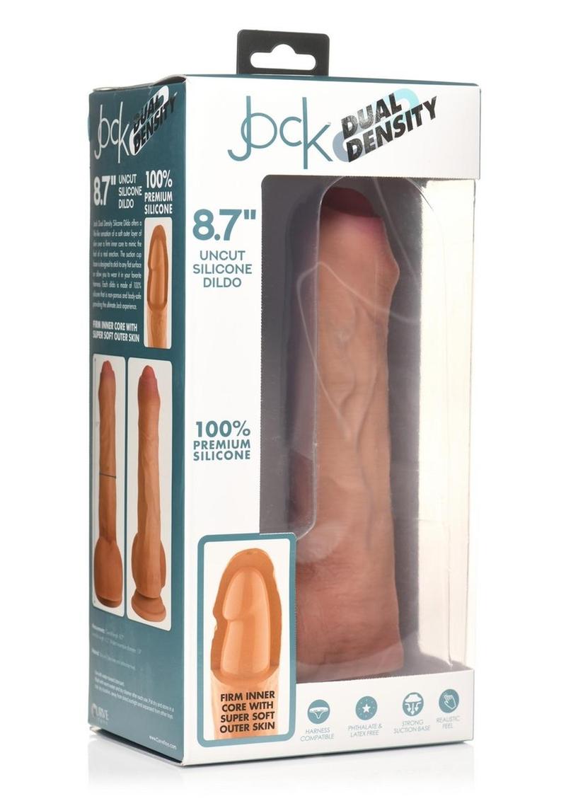 Jock Dual Density Uncut Dildo - Caramel - 8.7in