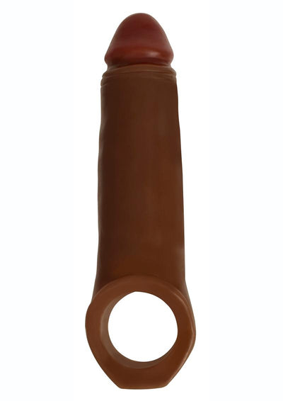 Jock Realistic Penis Enhancer with Ball Strap - Chocolate - 2in