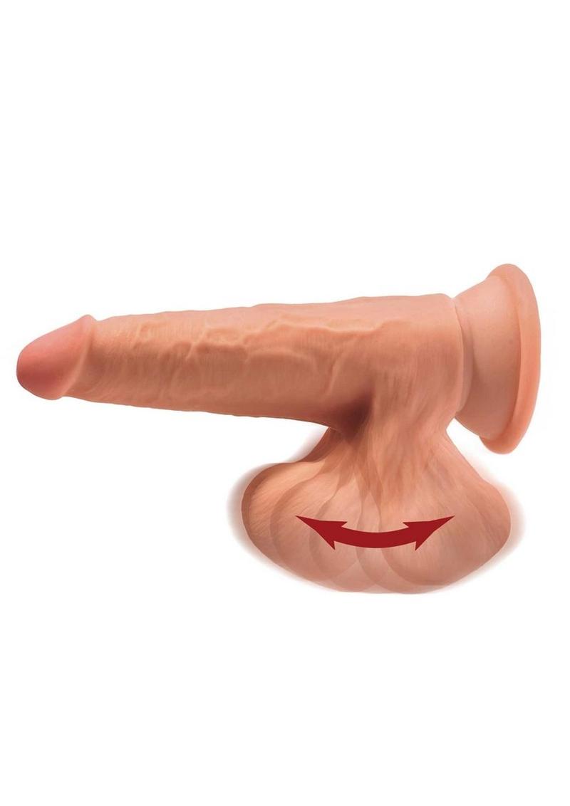 King Cock Plus Triple Density Dildo with Swinging Balls