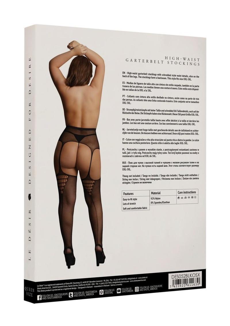 Le Desir High-Waist Garterbelt Stockings