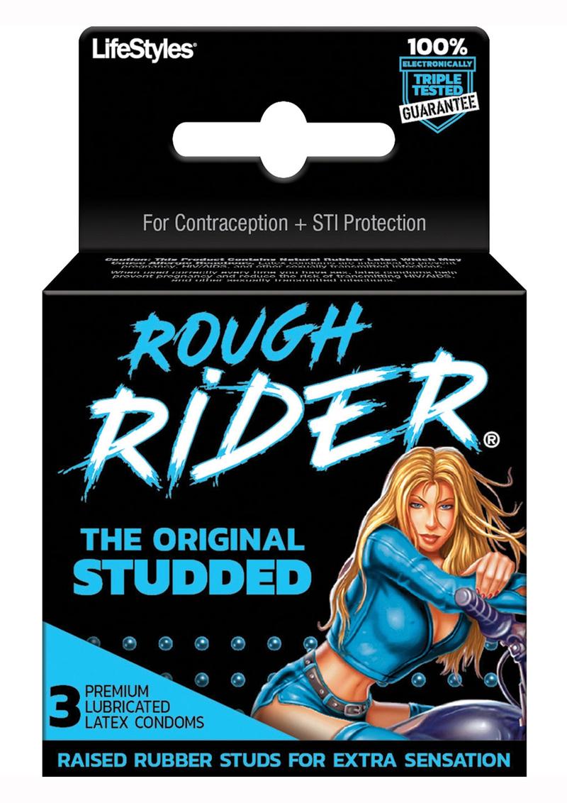 LifeStyles Rough Rider Original Studded 3&