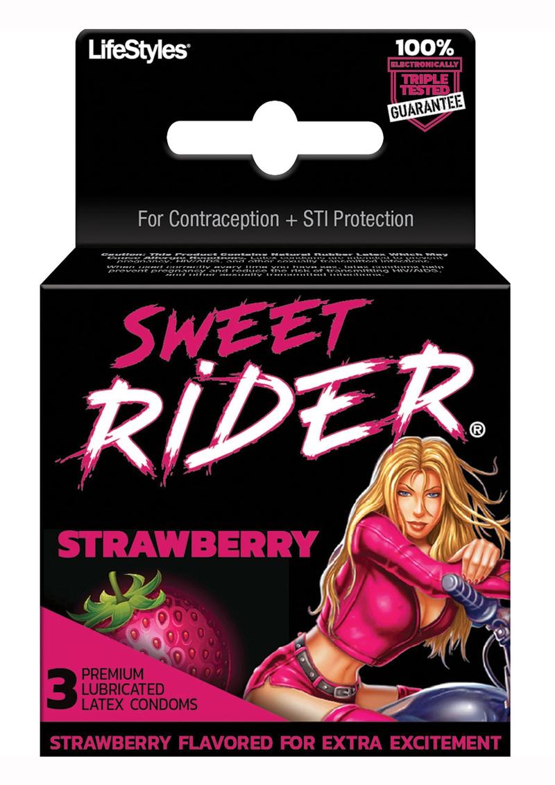 LifeStyles Sweet Rider Strawberry 3&