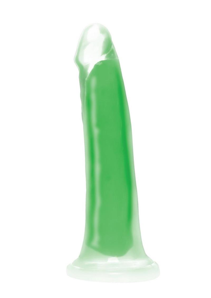 Lollicock Glow In The Dark Silicone Dildo - Glow In The Dark/Green - 7in