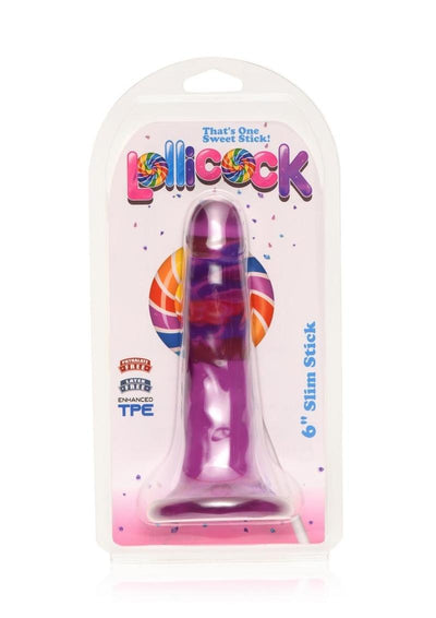 Lollicock Slim Sick Dildo - Grape Ice/Purple - 6in