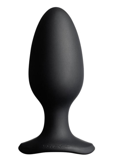 Lovense Hush 2 Rechargeable App Compatible Silicone Vibrating Anal Plug - Black - 2.25in