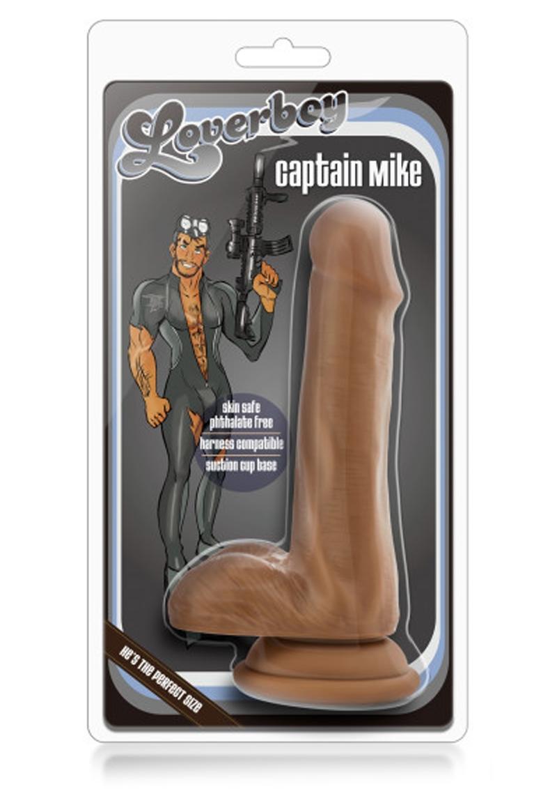 Loverboy Captain Mike Dildo with Balls - Caramel - 6.5in