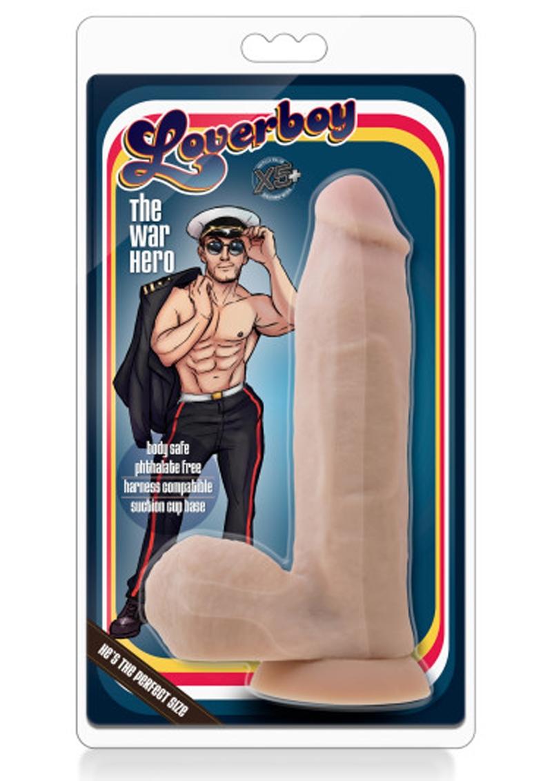 Loverboy The War Hero Dildo with Balls - Vanilla - 8in