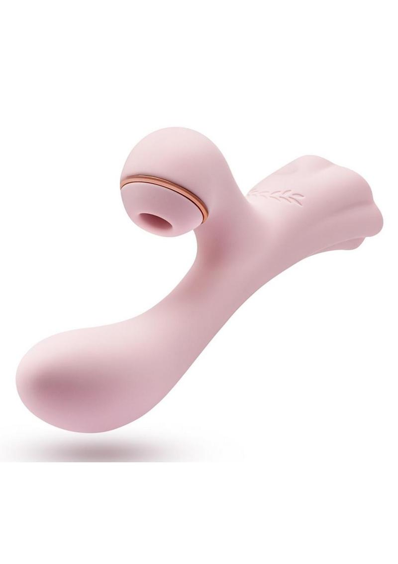 Lush Isabelle Rechargeable Silicone Air Pulse Clitoral Stimulator and G-Spot Vibrating Rabbit