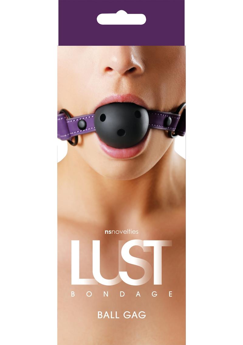 Lust Bondage Ball Gag - Black/Purple