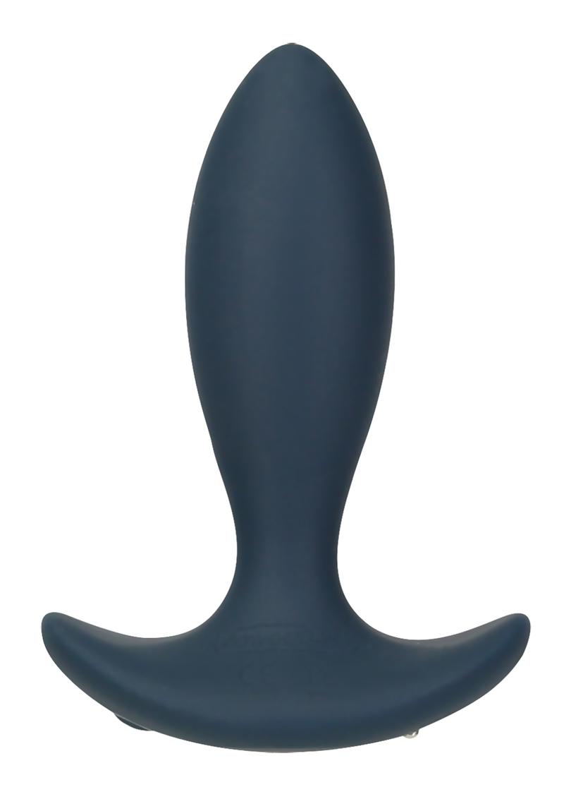 Lux Active Throb Silicone Rechargeable Anal Pulsating Massager with Remote Control - Blue - 4.5in