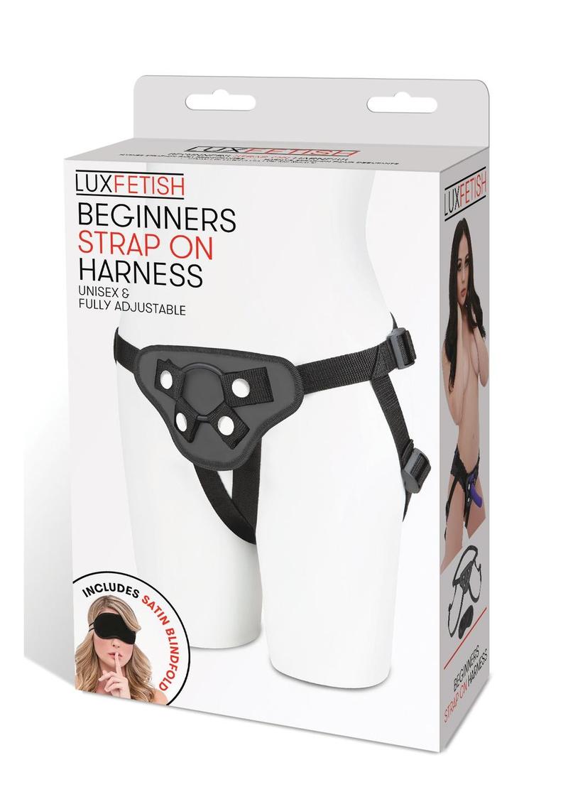 Lux Fetish Beginners Strap-On Harness Adjustable - Black