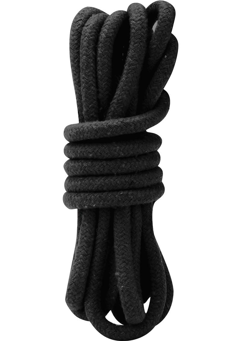 Lux Fetish Bondage Rope - Black - 10ft