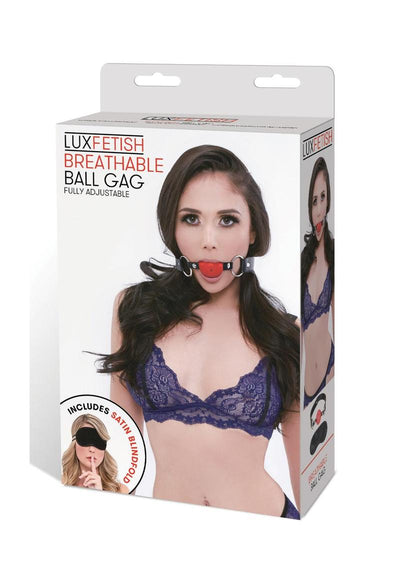 Lux Fetish Breathable Ball Gag - Red