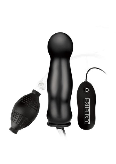 Lux Fetish Inflatable Vibrating Butt Plug with Remote Control