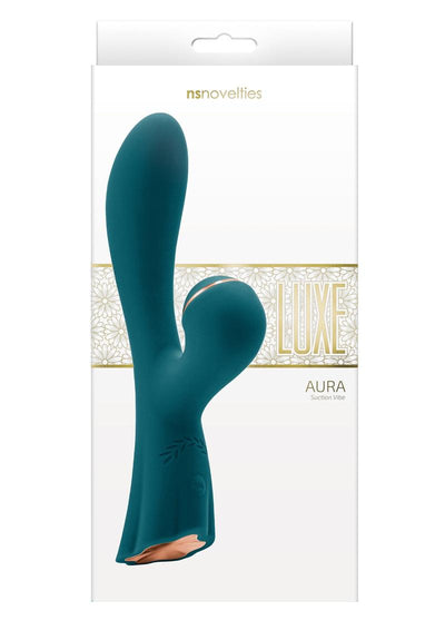 Luxe Aura Rechargeable Silicone Clitoral Stimulator - Teal