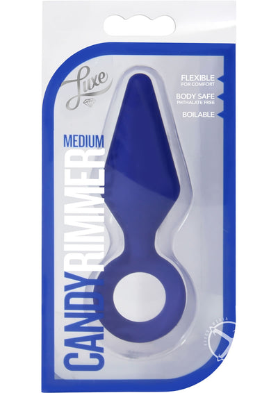 Luxe Candy Rimmer Silicone Butt Plug - Blue/Indigo - Small