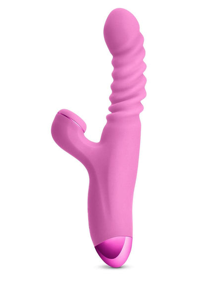 Luxe Nova Rechargeable Silicone Rabbit Vibrator - Pink