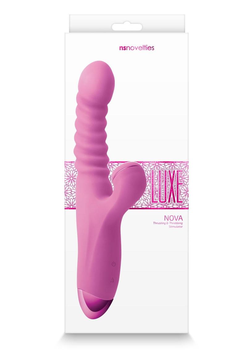 Luxe Nova Rechargeable Silicone Rabbit Vibrator - Pink