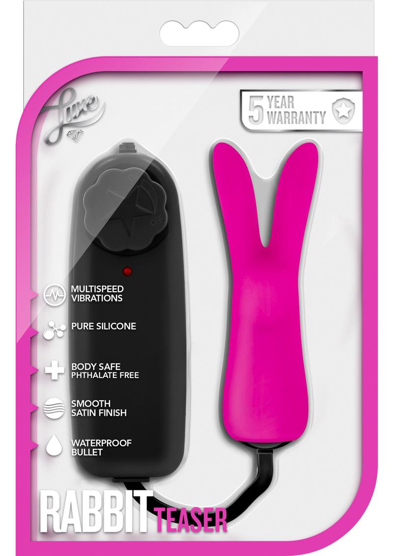 Luxe Rabbit Teaser Silicone with Remote Control - Fuchsia/Pink