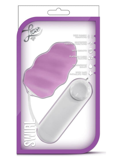 Luxe Swirl Bullet with Silicone Sleeve and Remote Control - Purple