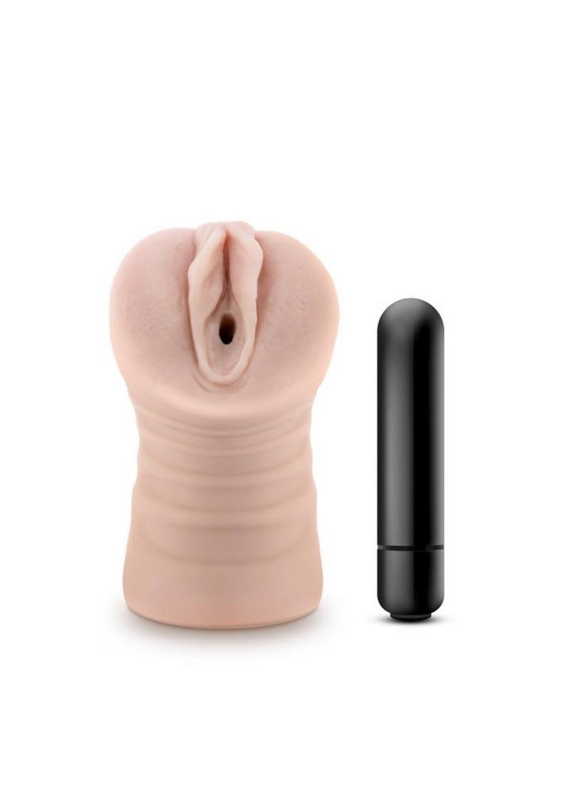 M For Men Rain Vibrating Masturbator with Bullet - Pussy