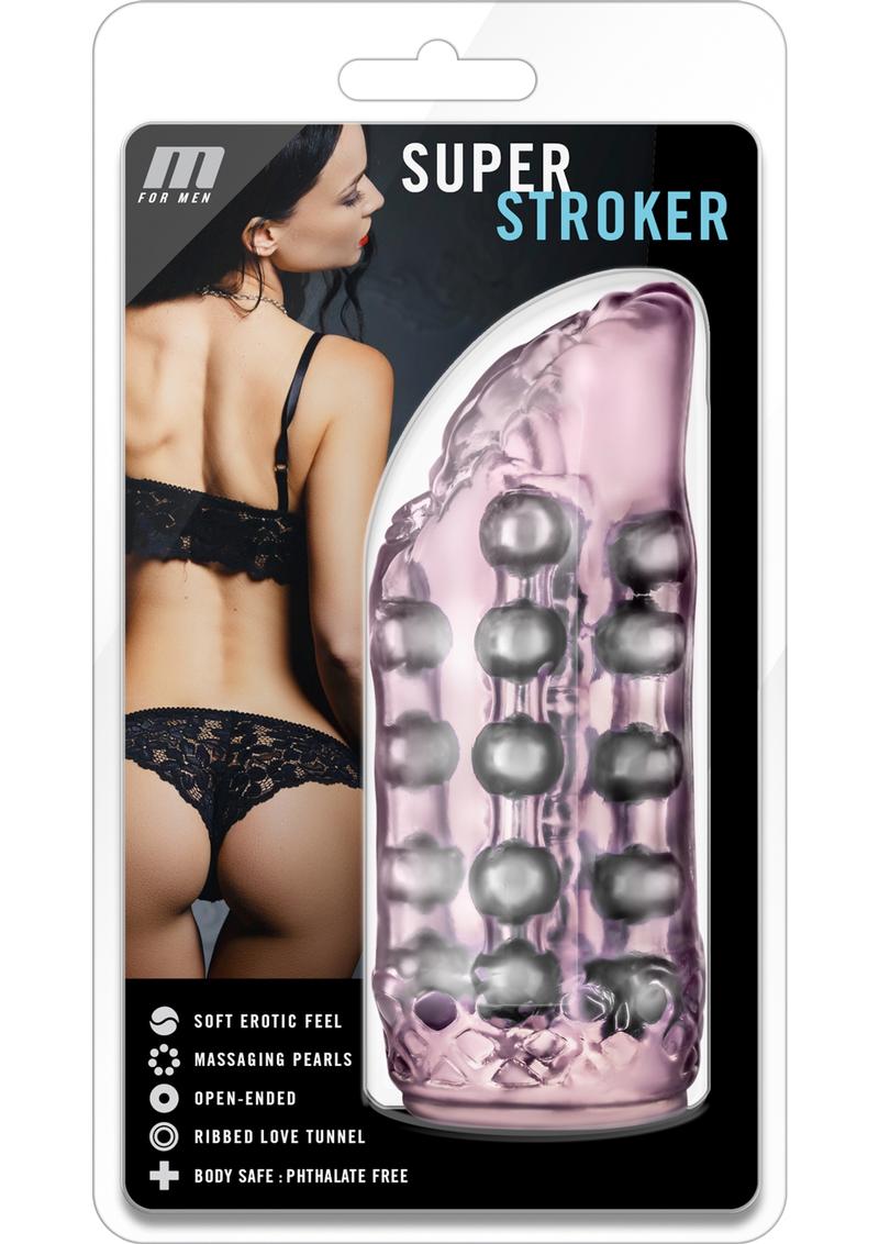 M For Men Super Stroker Masturbator - Clear/Pink