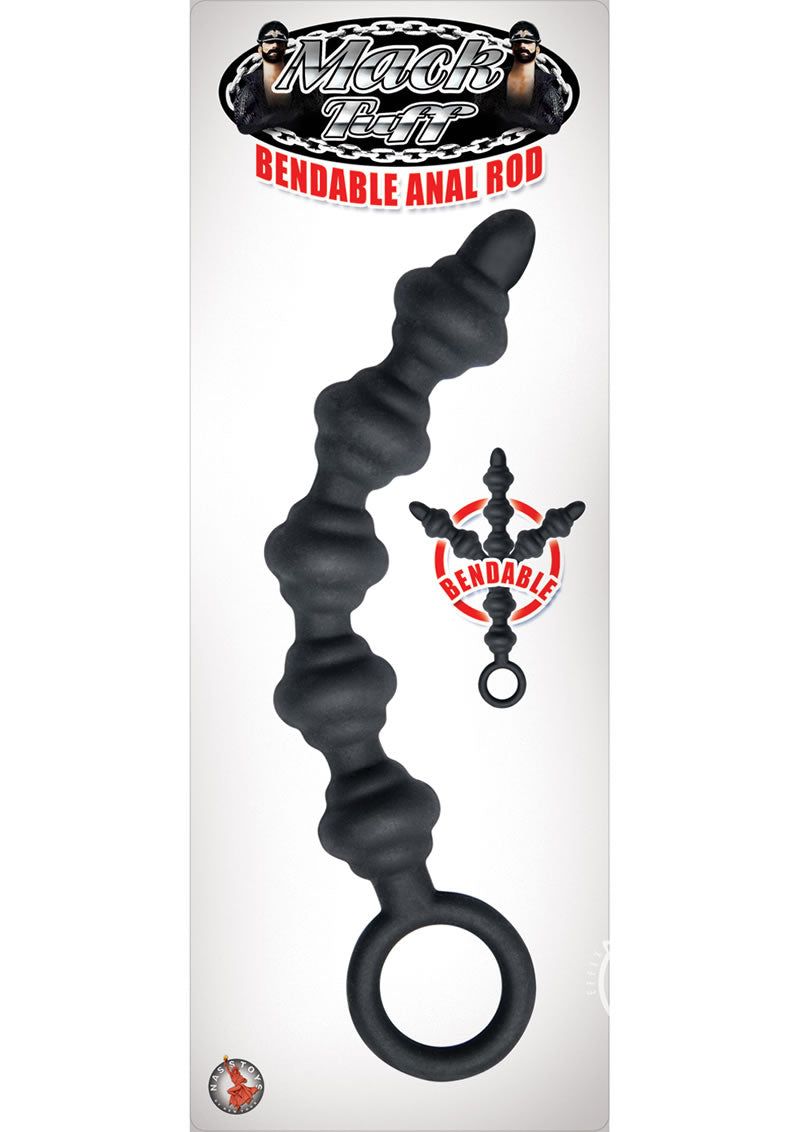 Mack Tuff Bendable Silicone Anal Rod - Black